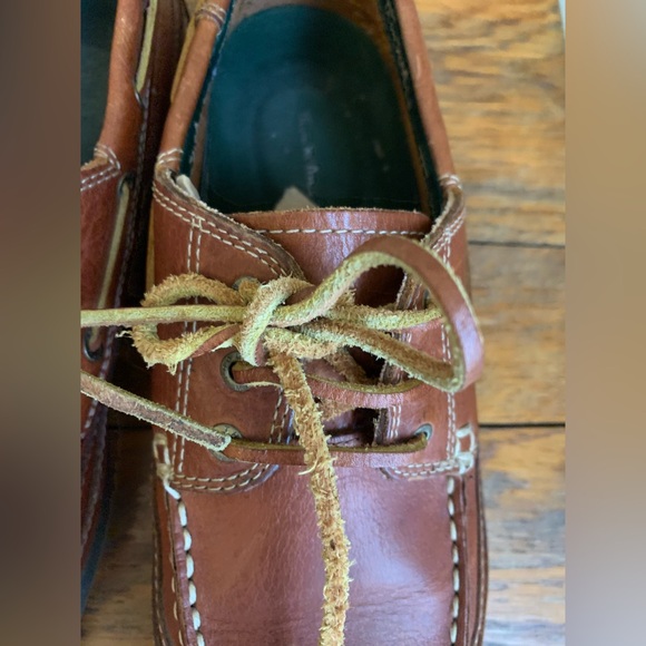 Thom Mc A Men’s Tie Dock Leather Loafers Boat Shoes Sz9 Preppy Nautical Summer - Picture 4 of 11